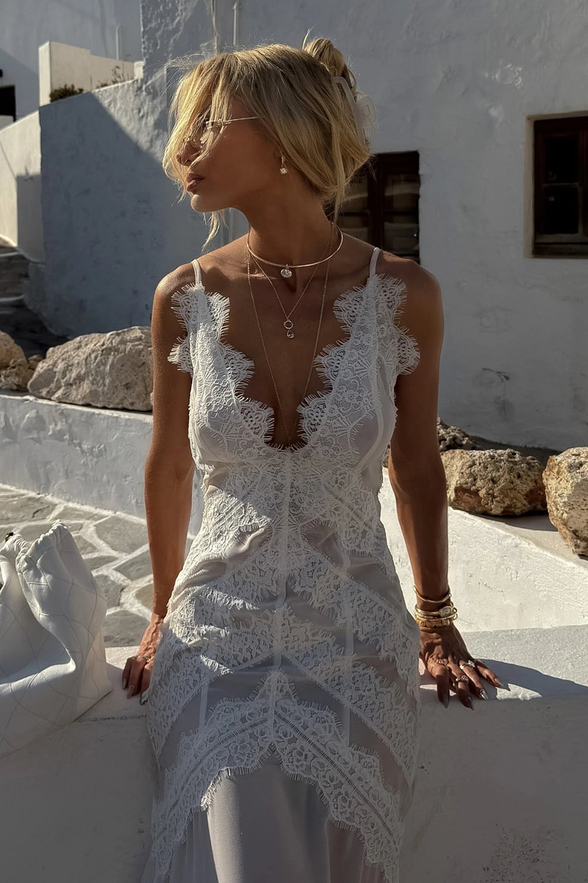Vestido Encaje Off - 11733