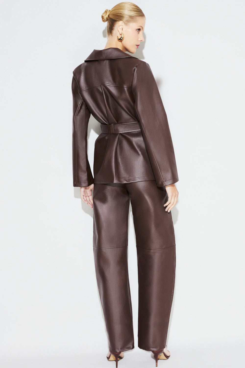Pantalon Adri Cuero Pu Marron Rock Lola