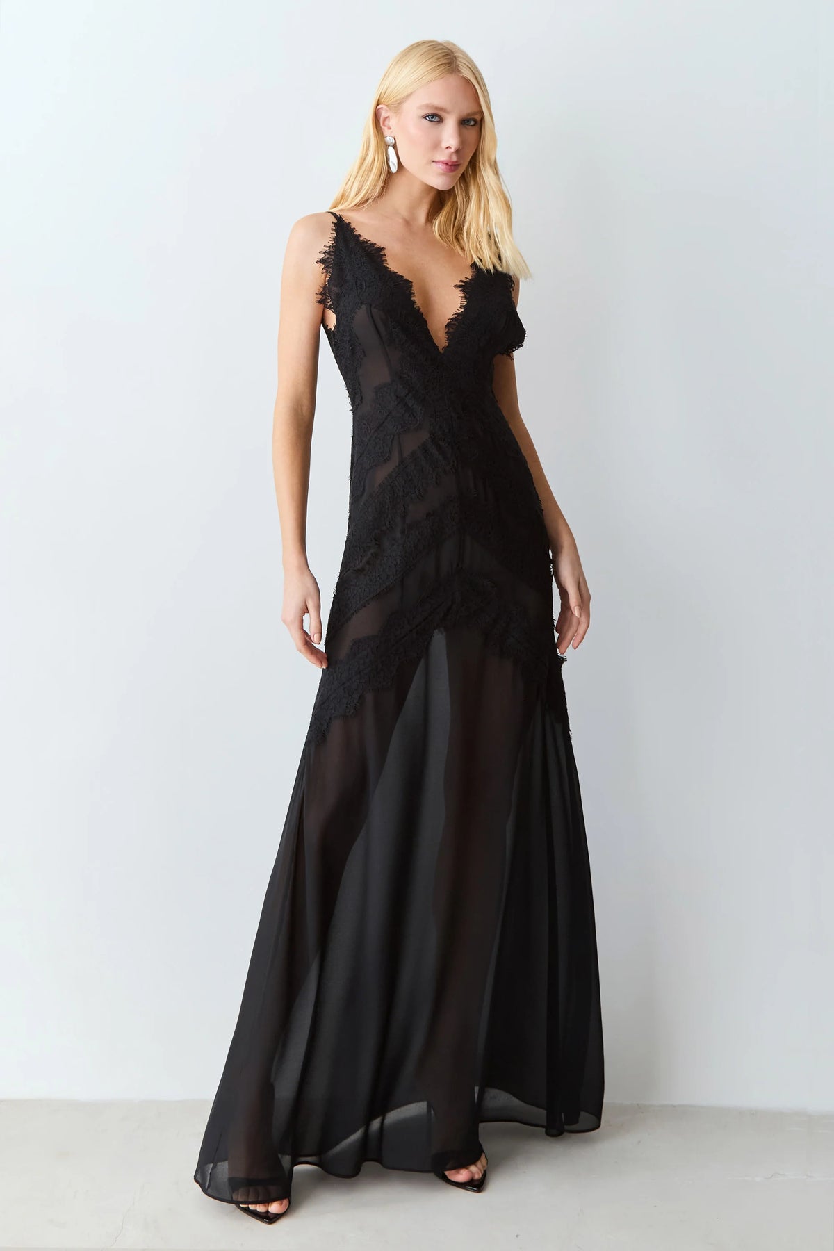 Vestido Encaje Negro - 11733