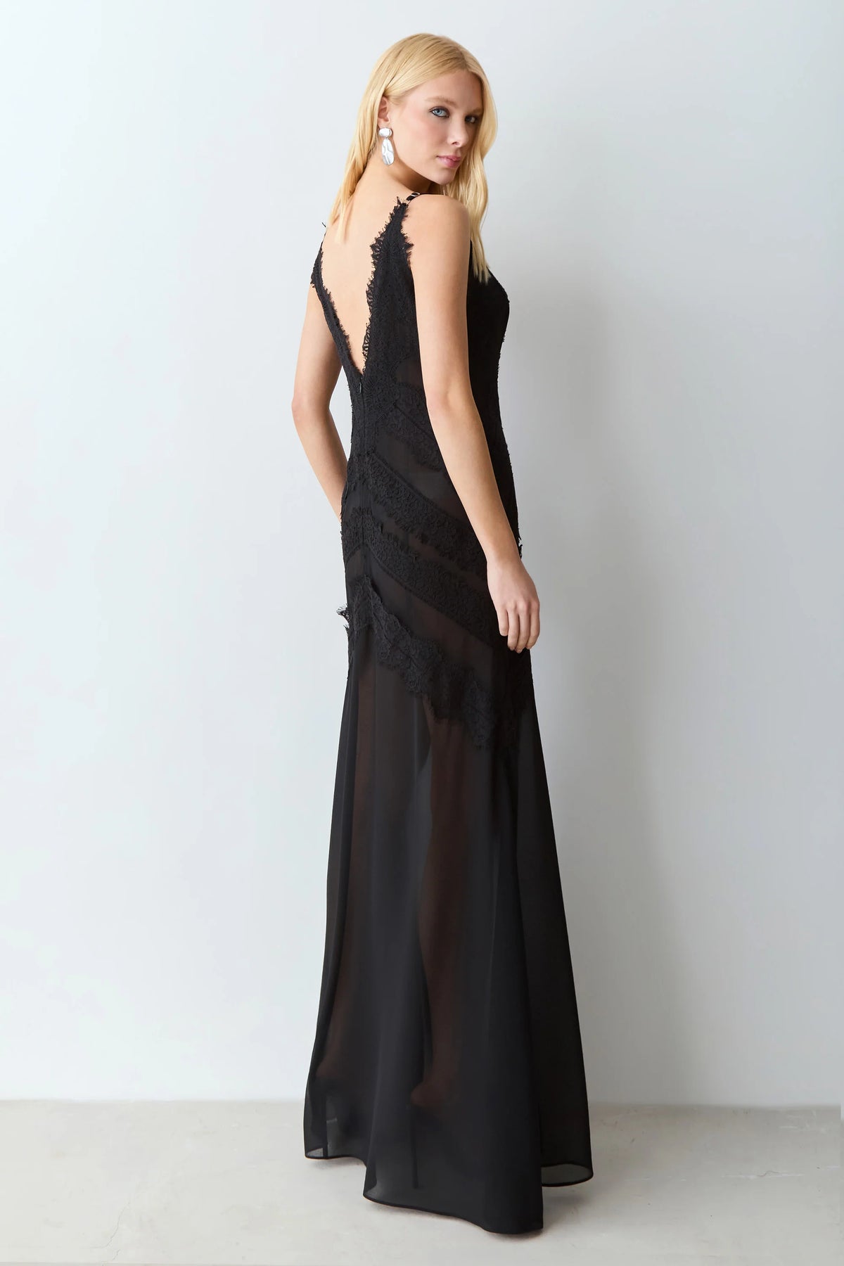 Vestido Encaje Negro - 11733