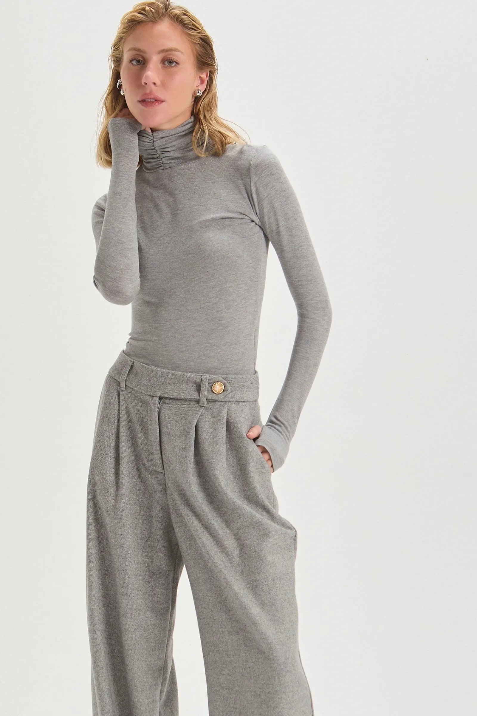 Pantalon Maite Gris Leblog