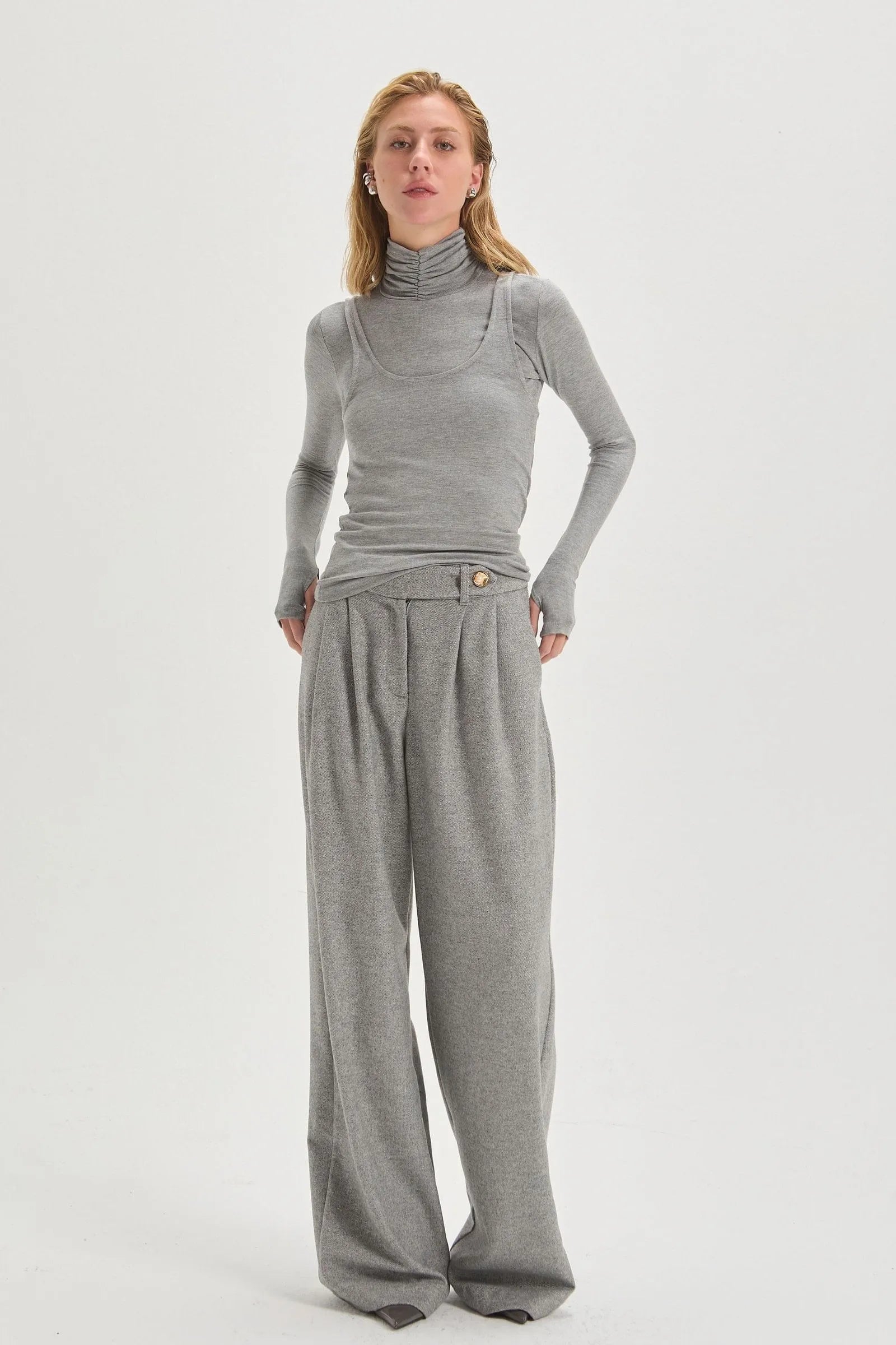 Pantalon Maite Gris Leblog