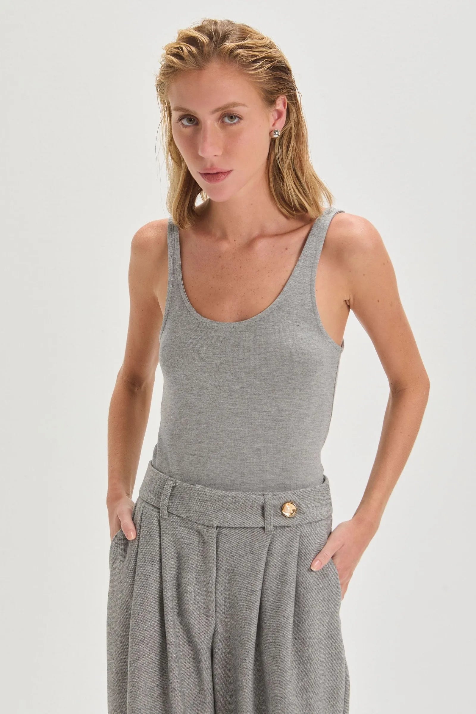 Blusa Mari 2x1 Gris Leblog
