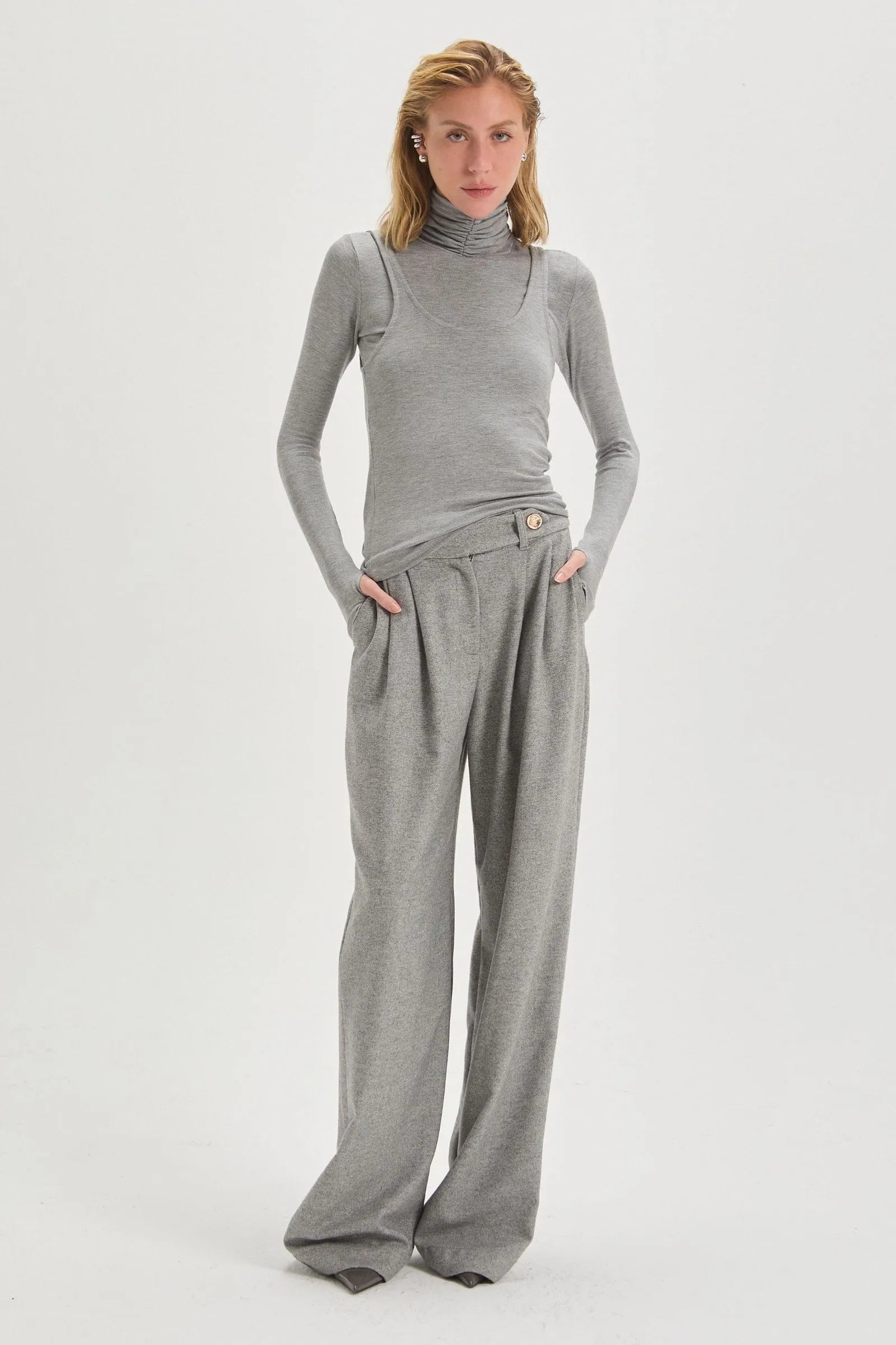 Blusa Mari 2x1 Gris Leblog