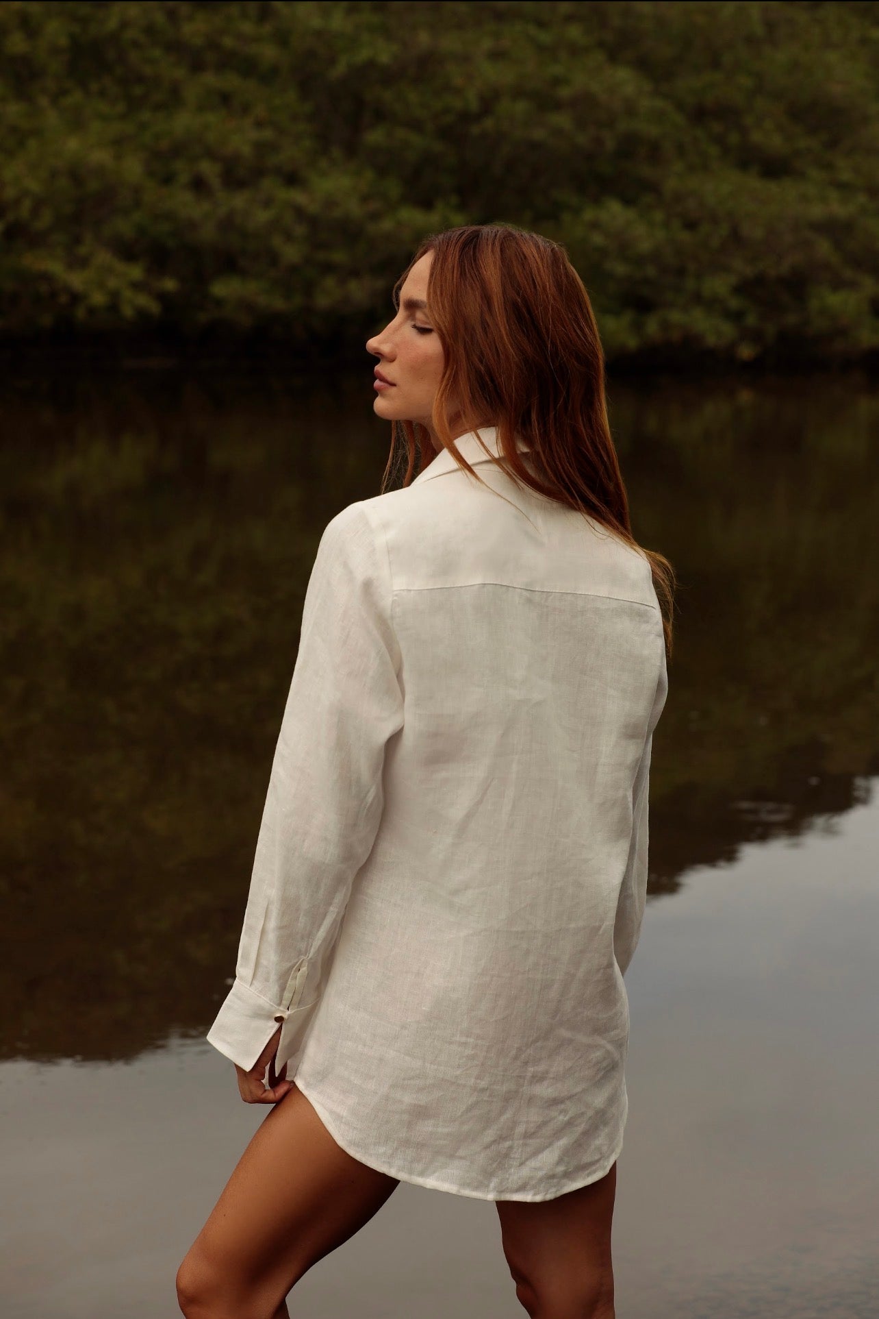 Camisa Lino Aurora Off Saue