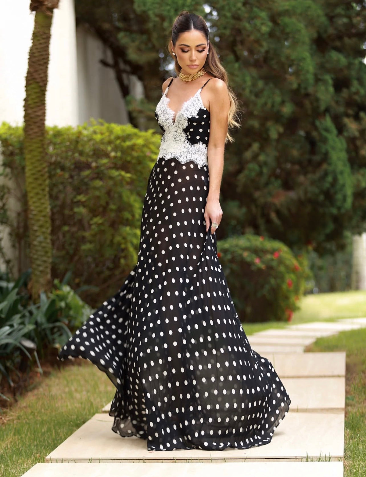 Vestido Polka Dots Encaje Zen - 11783