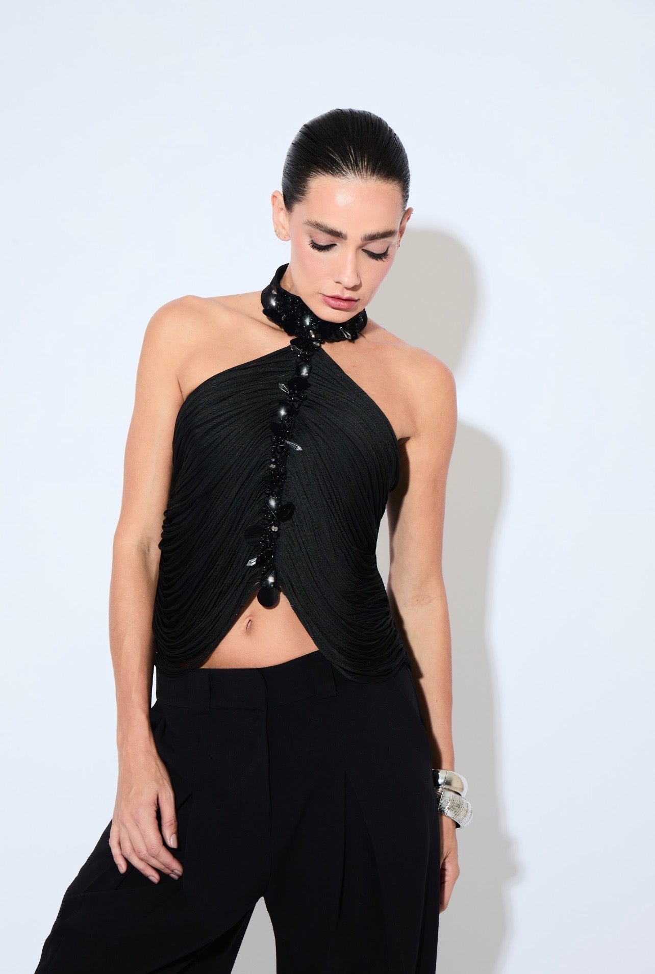 Top Hazel Flecos Negro Rock Lola