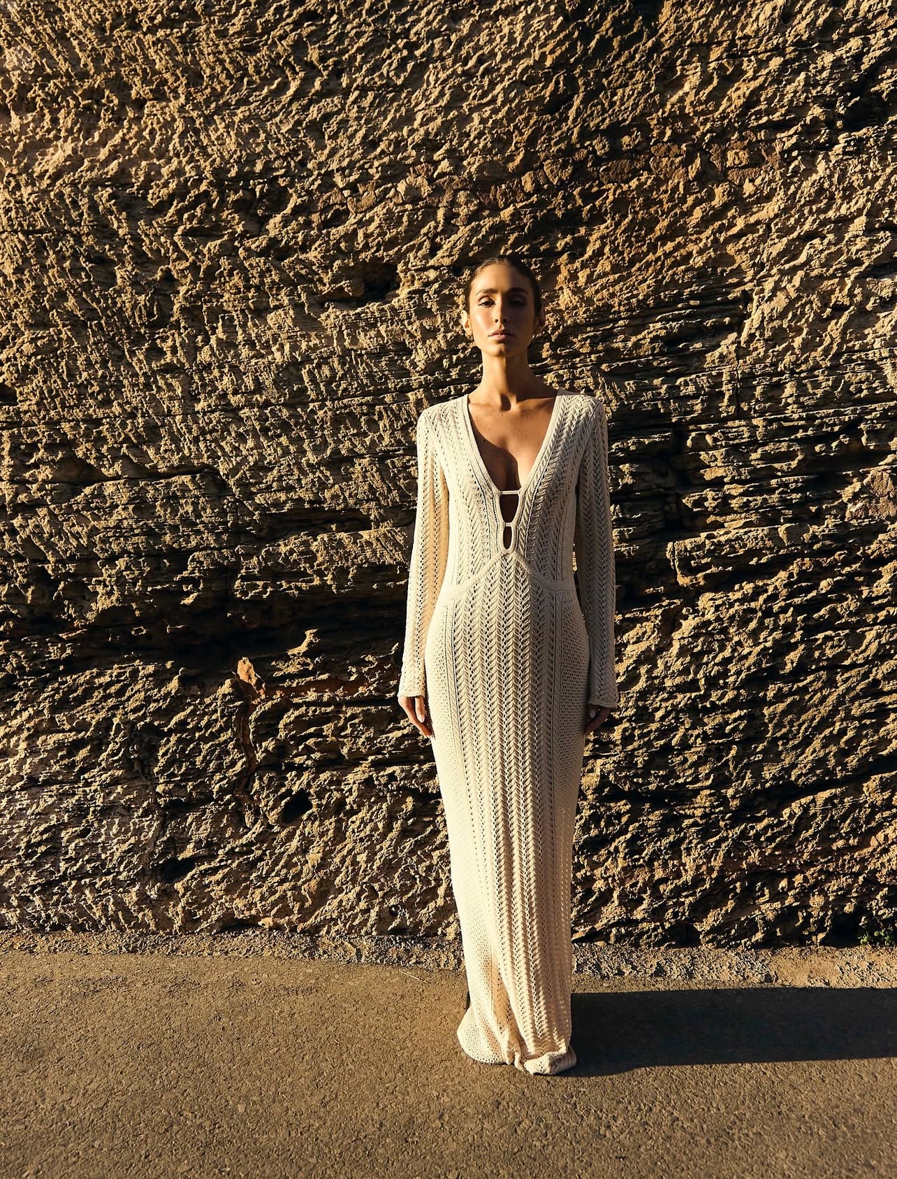 Vestido Tricot Simara Beige Oasis