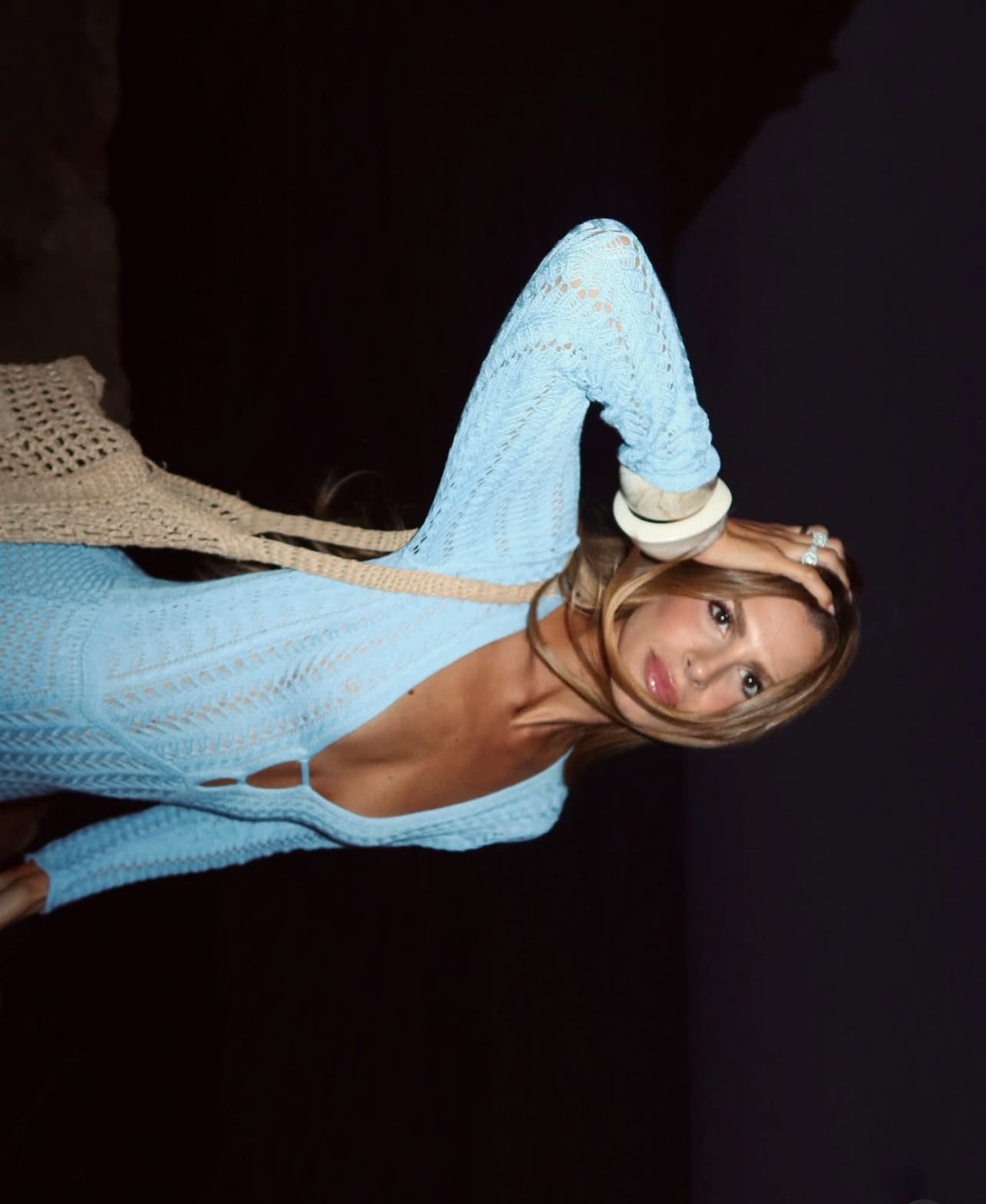 Vestido Tricot Simara Azul Oasis