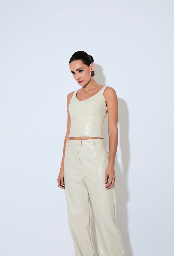 Blusa Agnes Cuero Pu Off Rock Lola