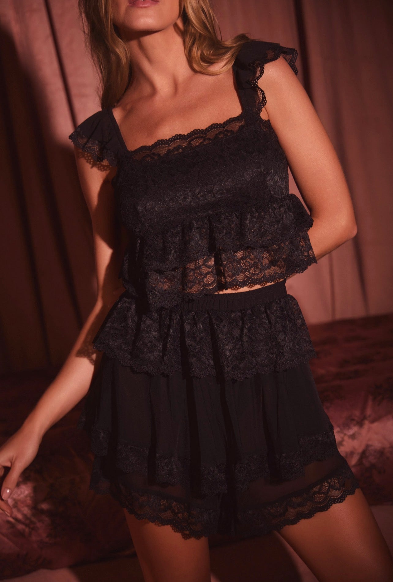 Baby Doll Synara Negro Lasso