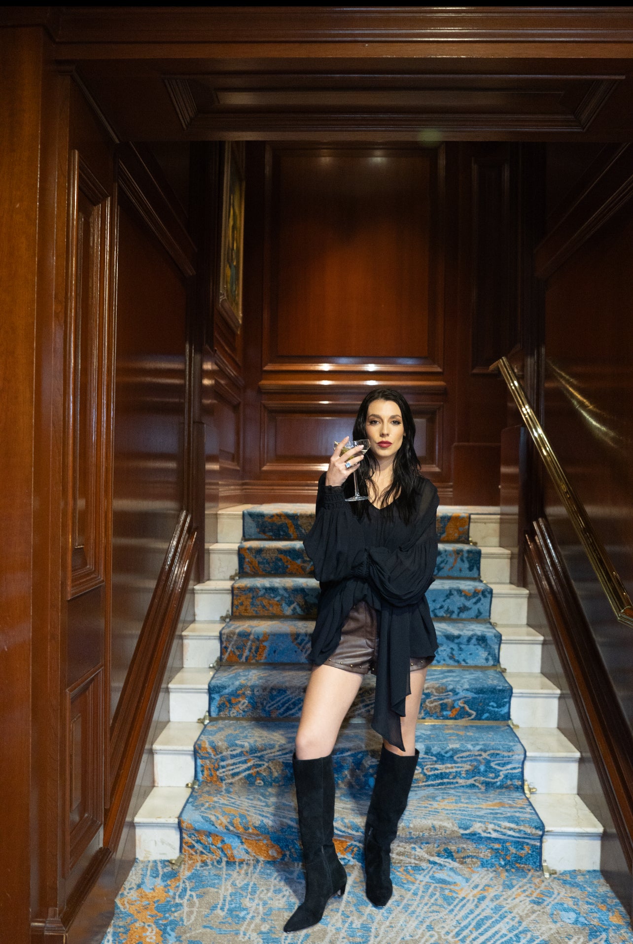 Bota Slouch Camuza Luiza Barcelos