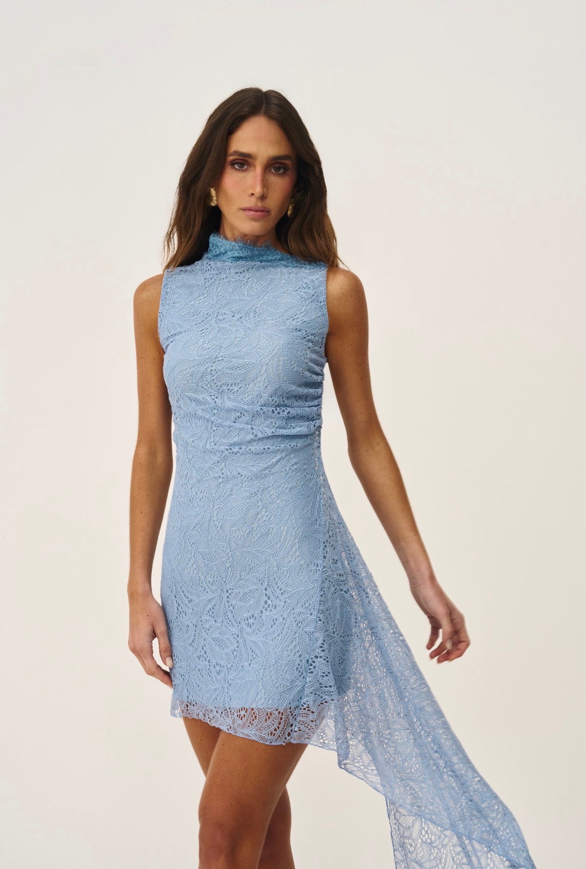 Vestido Encaje Rosana Azul Oasis