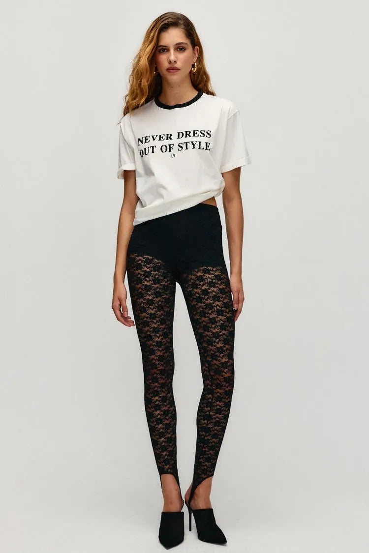 Pantalon Lyla Encaje Negro Leblog
