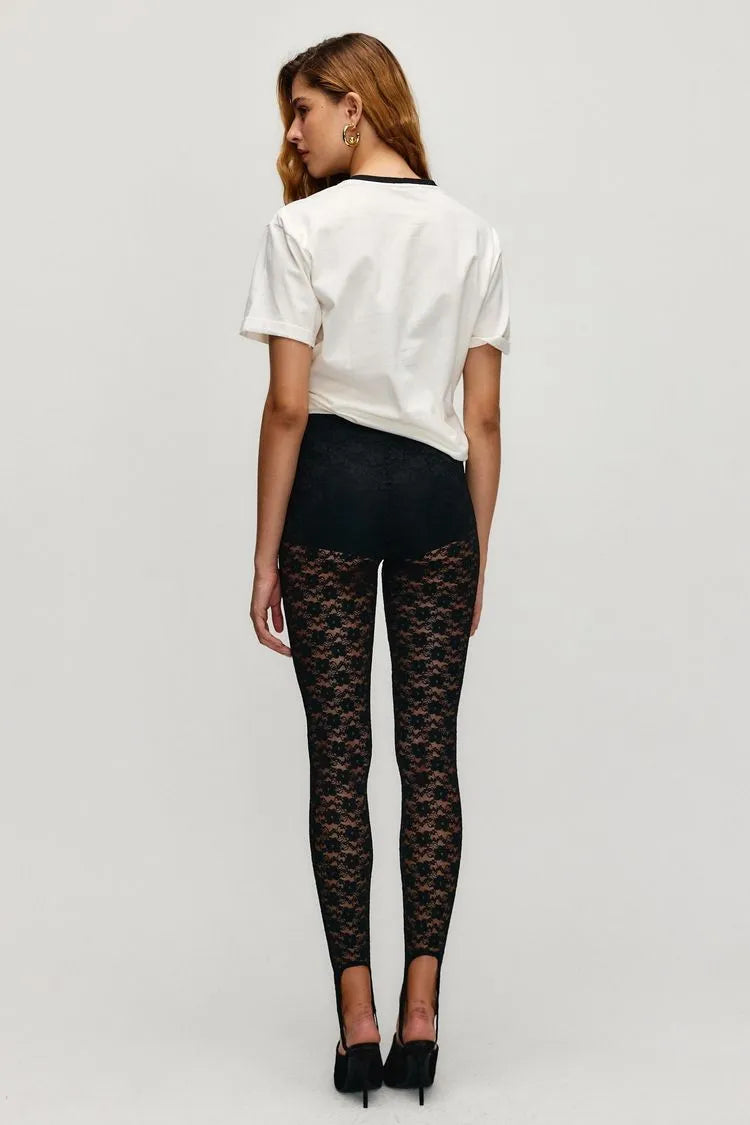 Pantalon Lyla Encaje Negro Leblog
