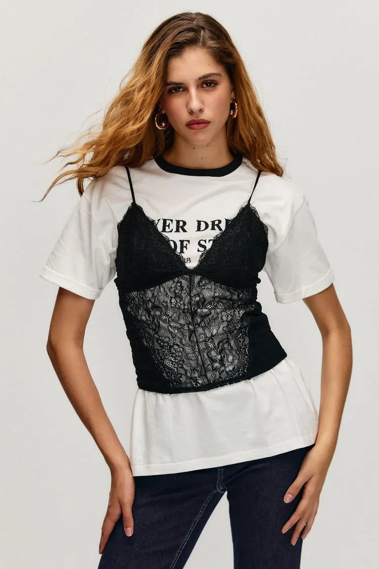 Top Layla Encaje Negro Leblog