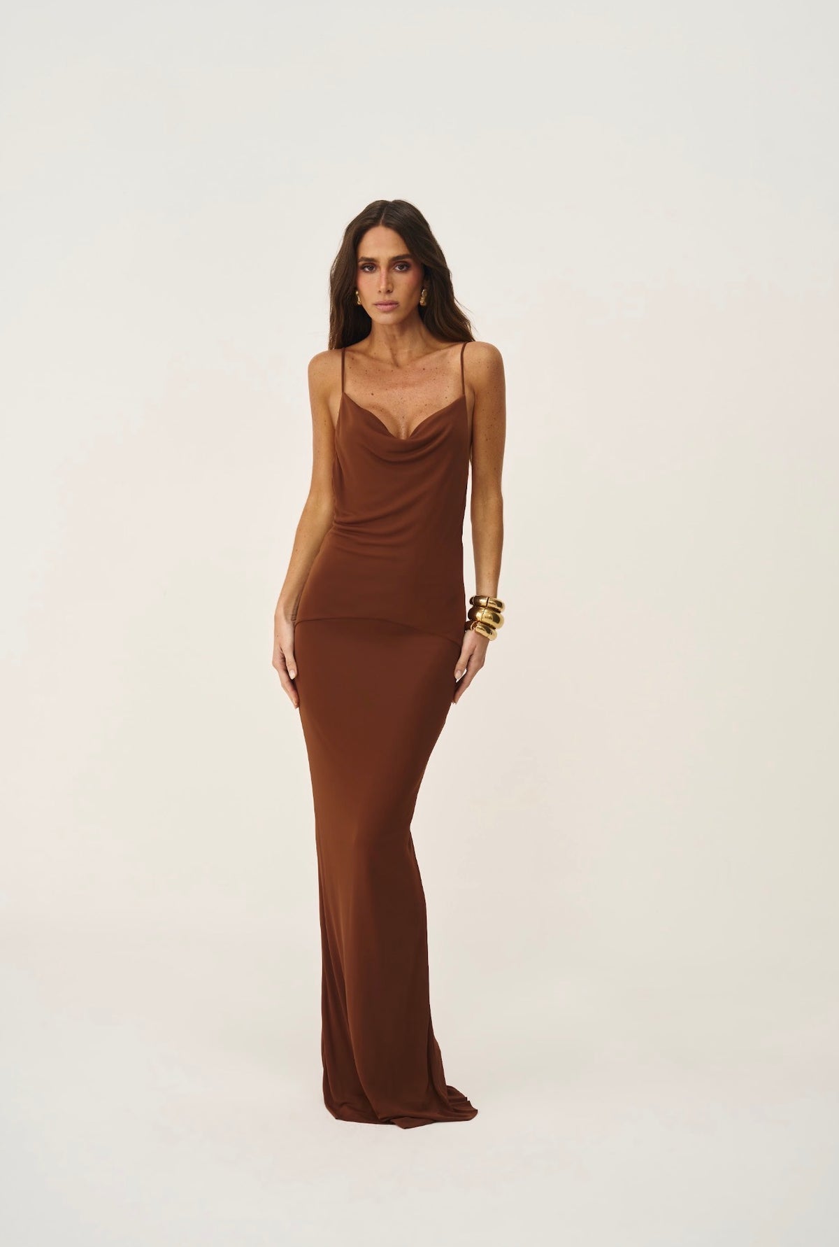 Vestido Isalye Marron Oasis