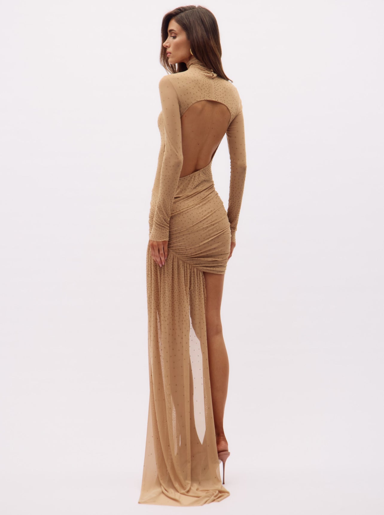 Vestido Tule Con Aplicación Oasis