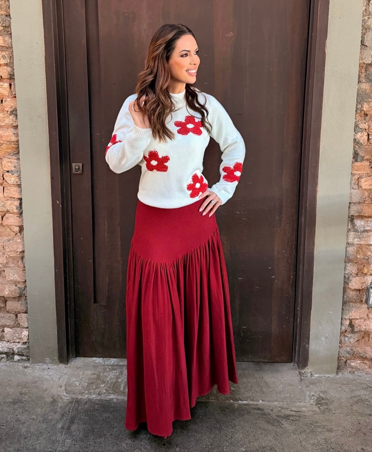 Blusa Kimberly Blanca Flores Fofola