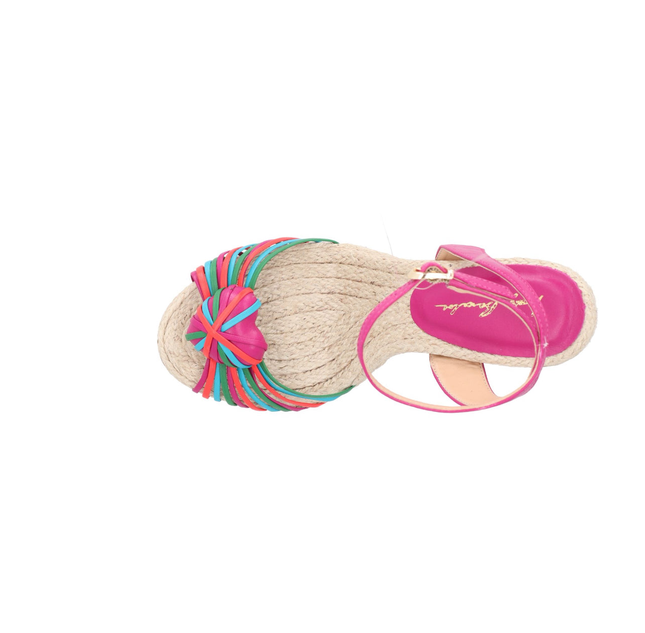 Sandalia Cuero Multicolor Rosada Luiza Barcelos - 133