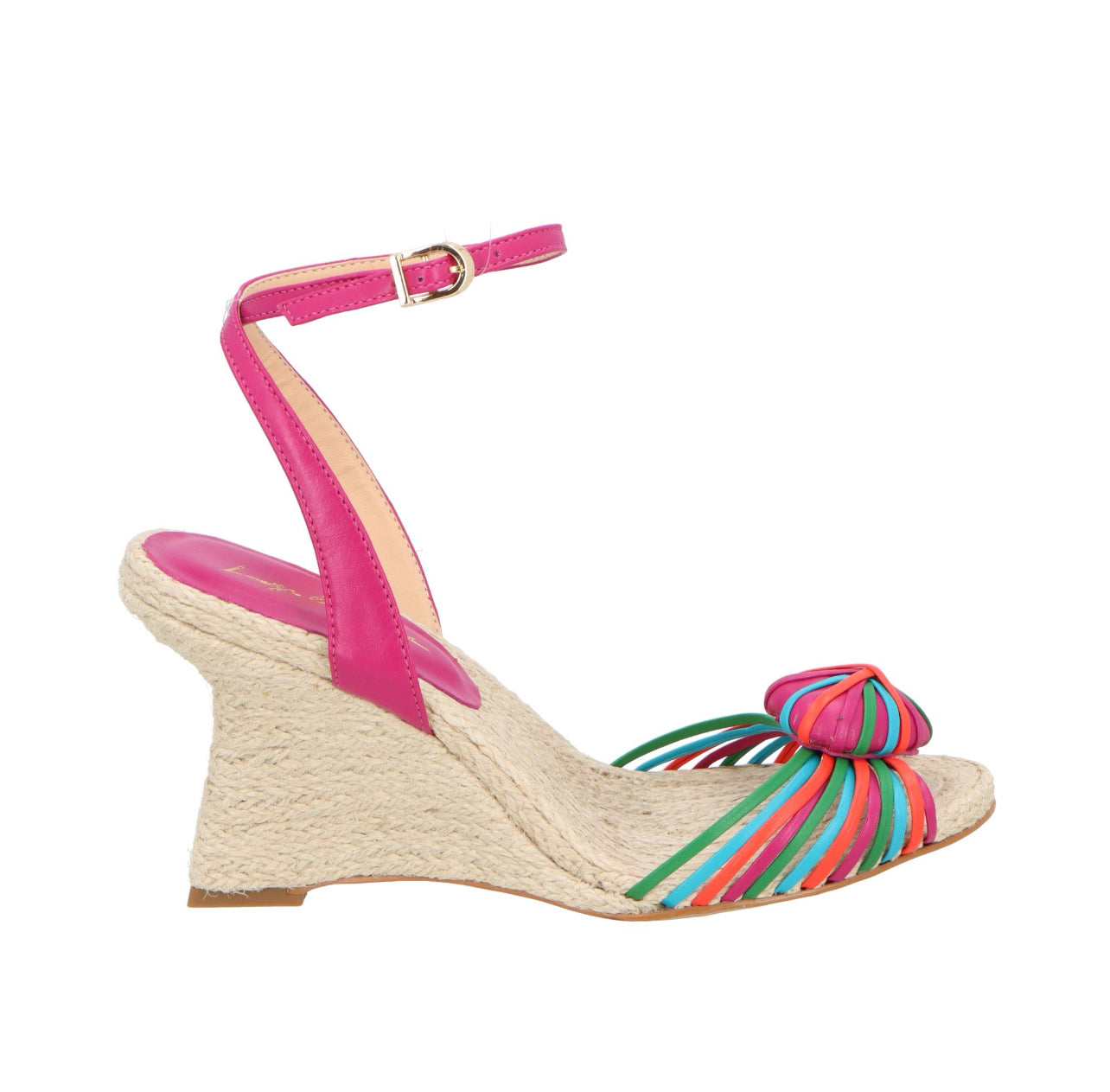 Sandalia Cuero Multicolor Rosada Luiza Barcelos - 133