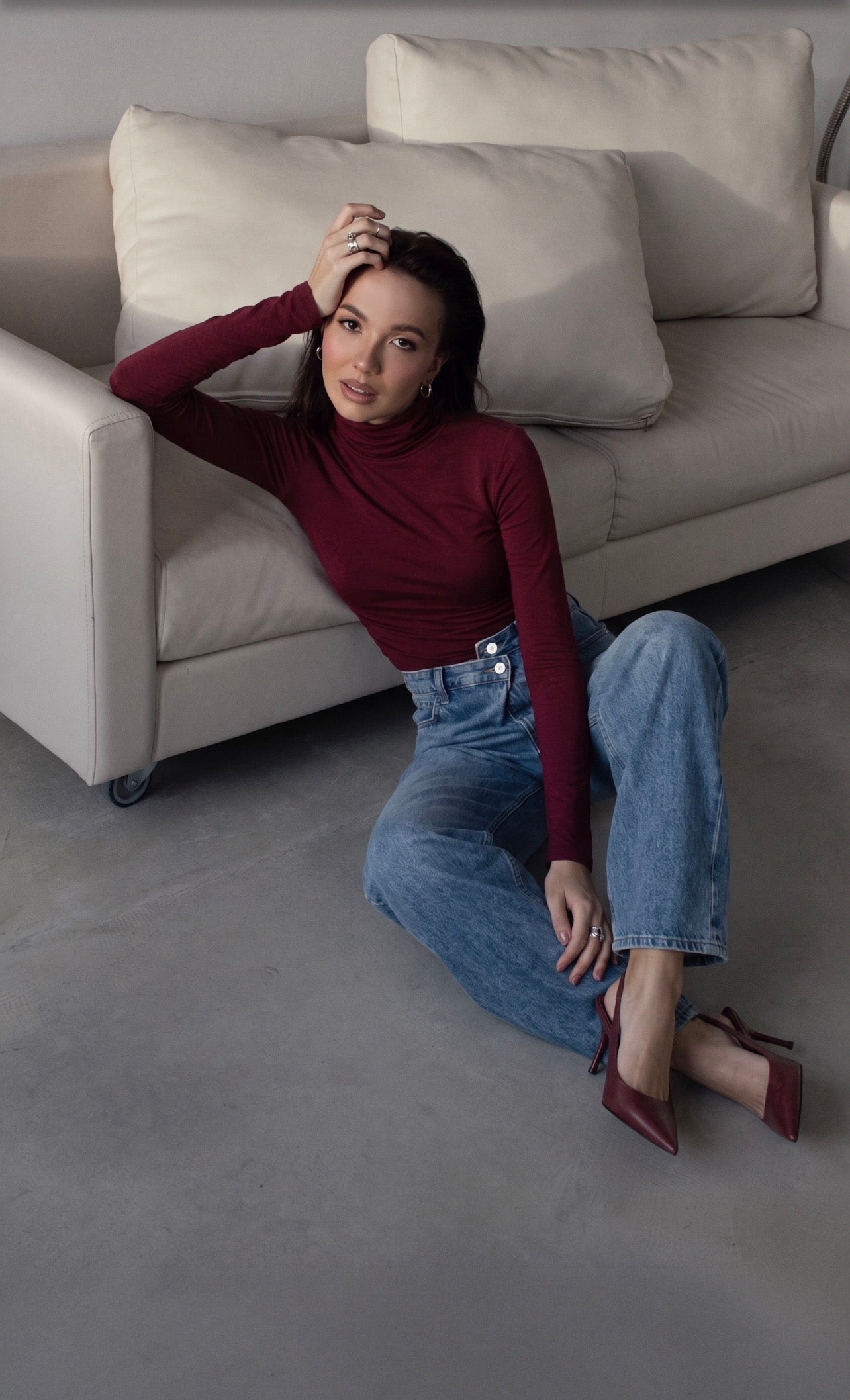 Scarpin Cuero Cherry Vicenza