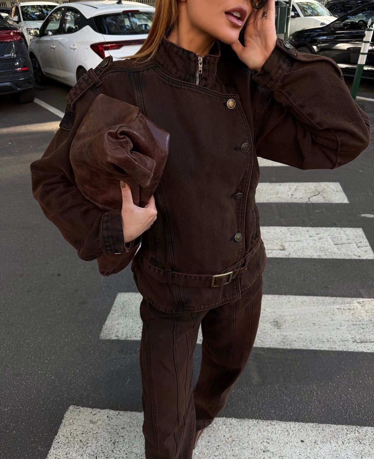 Chaqueta Delilah Marron Rock Lola