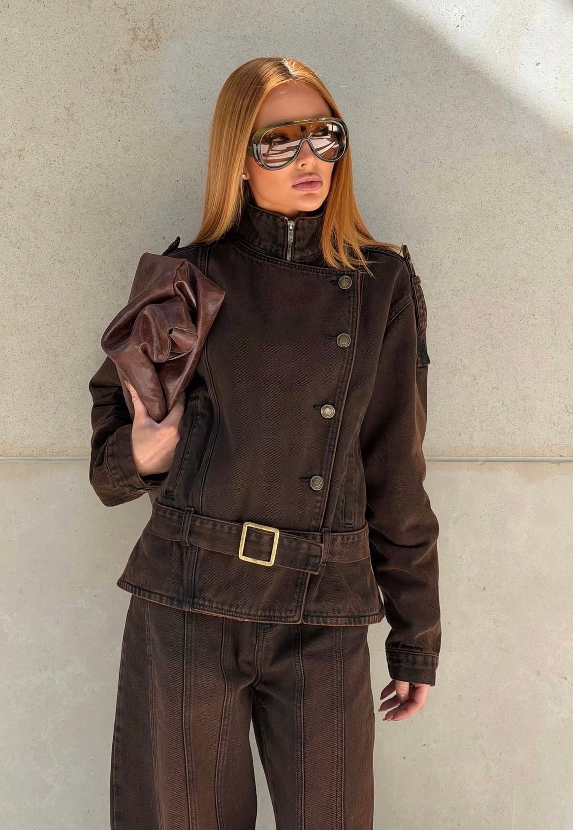 Chaqueta Delilah Marron Rock Lola