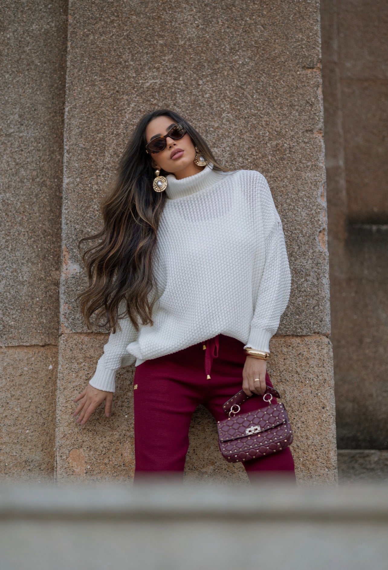 Poncho Gisele Tejido Off Fofola