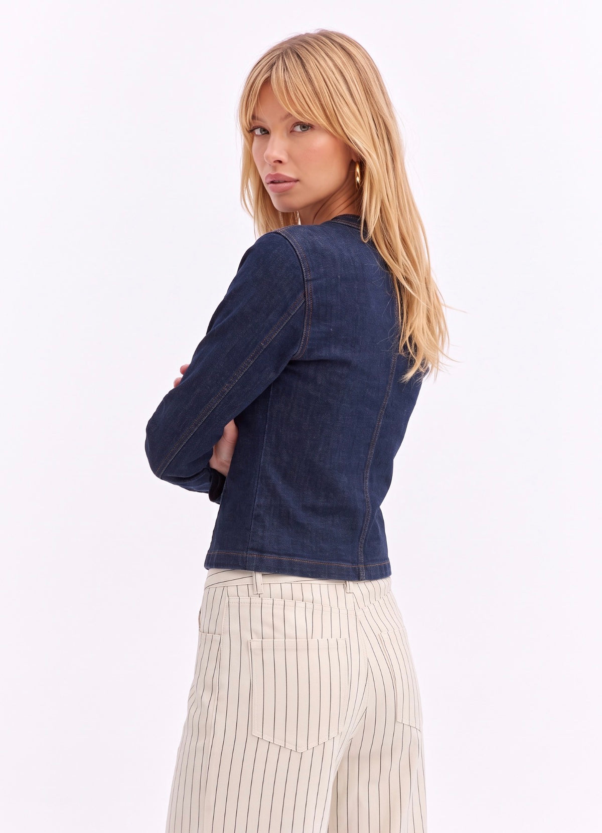 Jeans Wide Leg Rayas Mysk