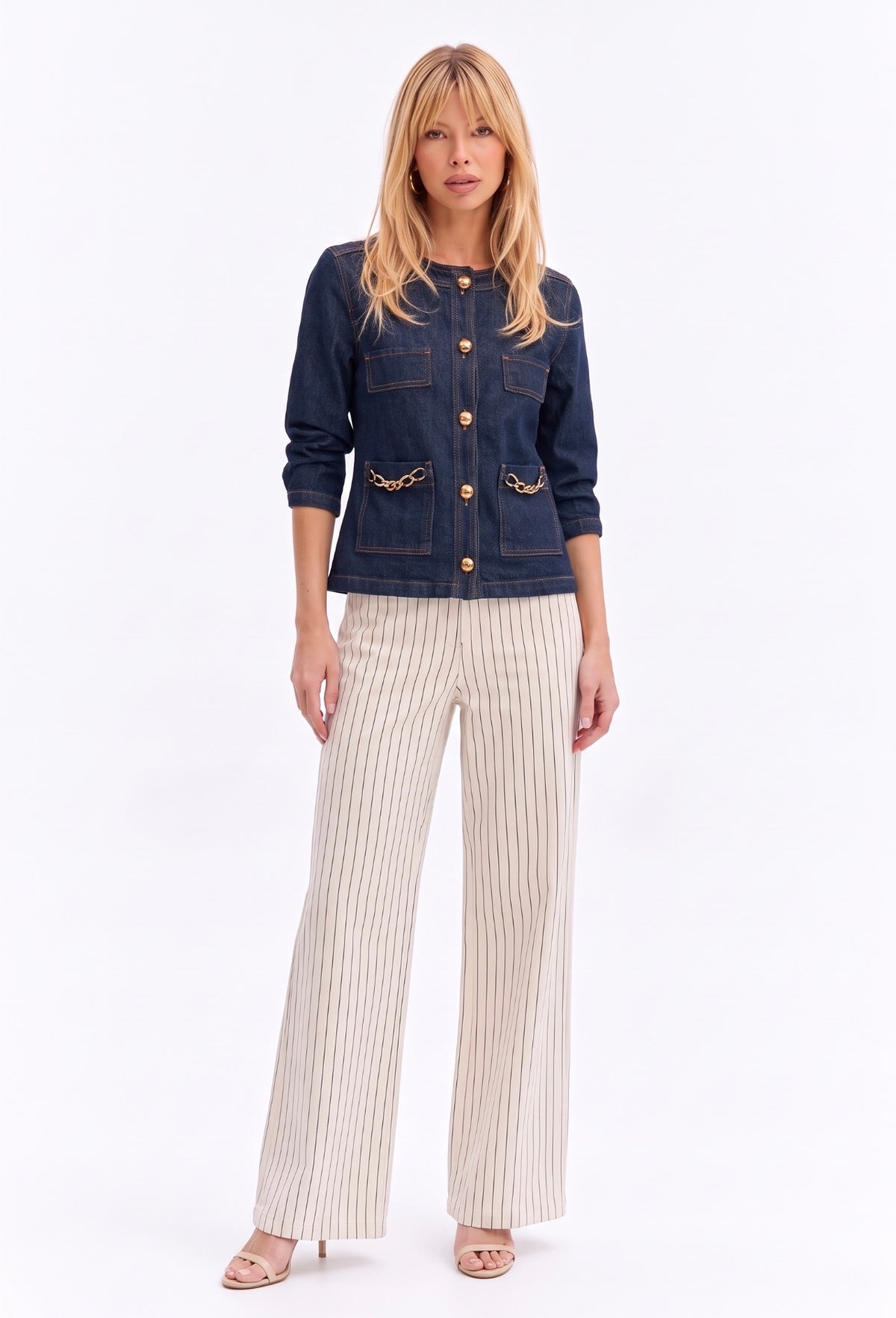Jeans Wide Leg Rayas Mysk
