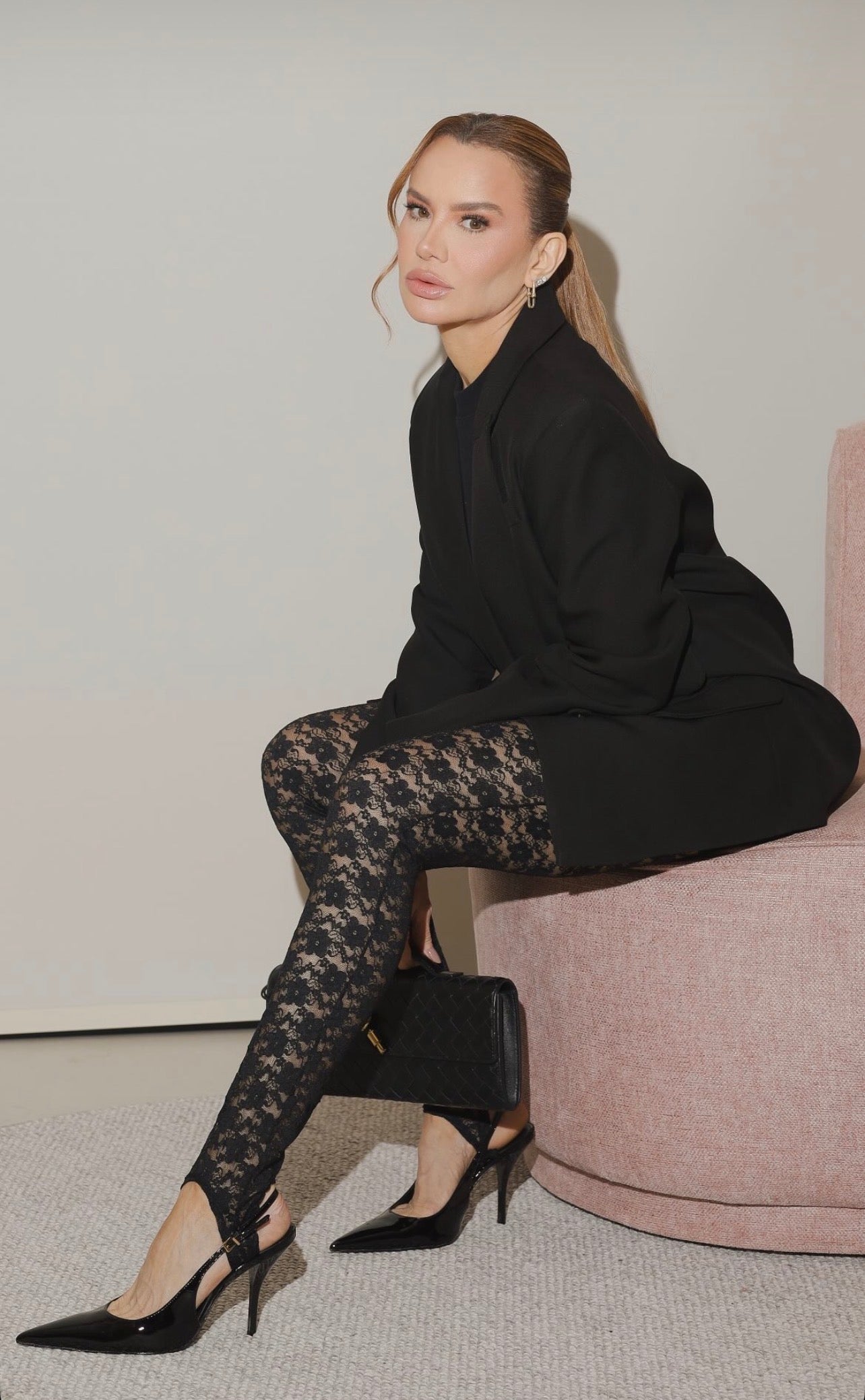 Pantalon Lyla Encaje Negro Leblog