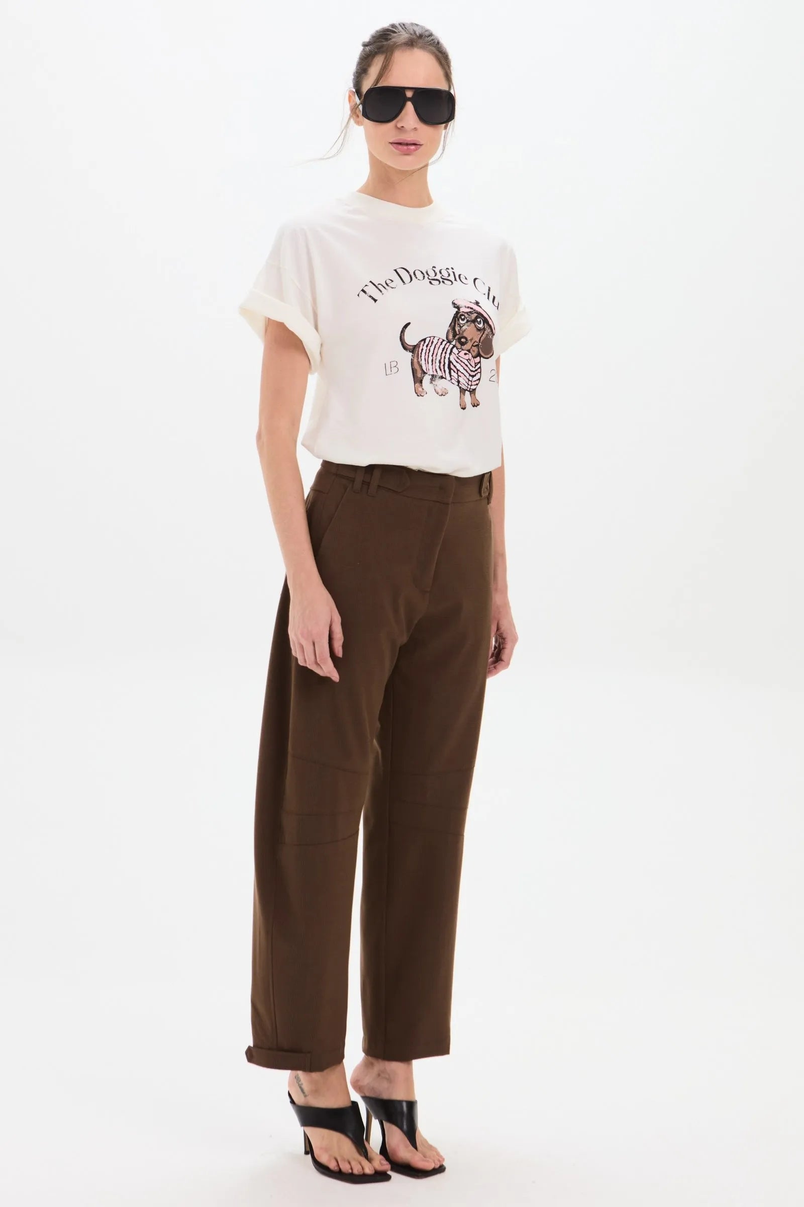 Pantalon Flora Marron Leblog