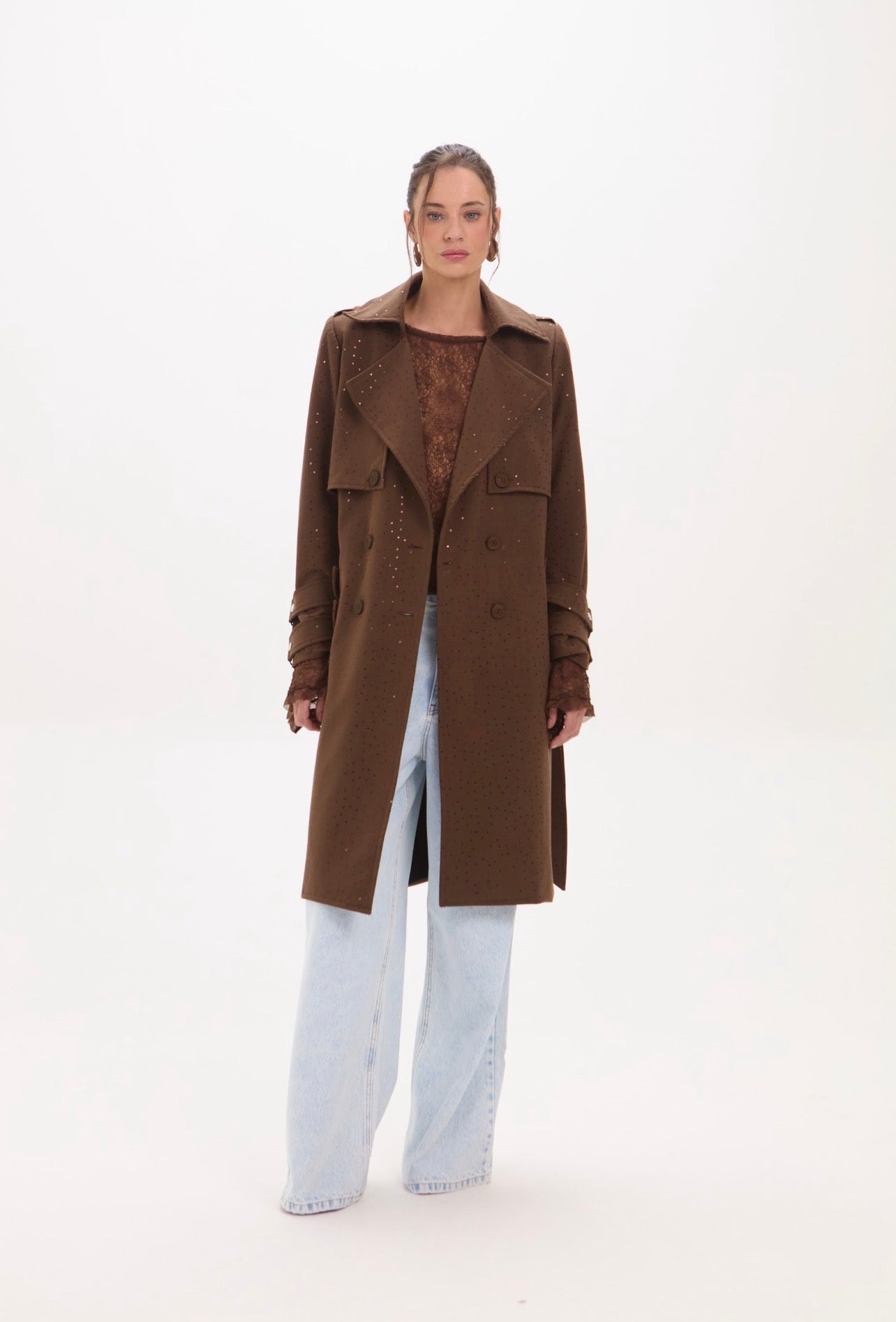 Trench Coat Flora Marron Leblog