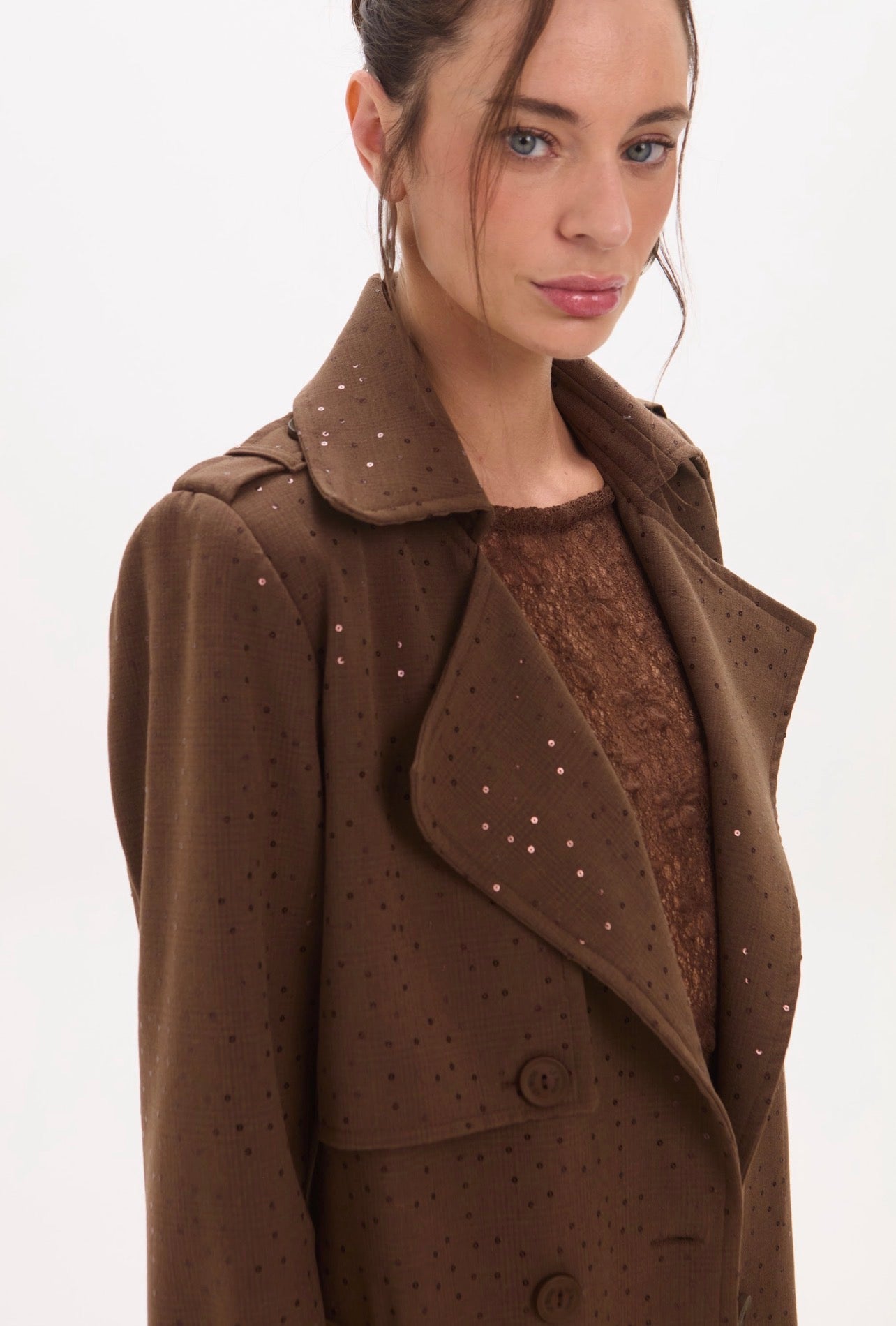 Trench Coat Flora Marron Leblog