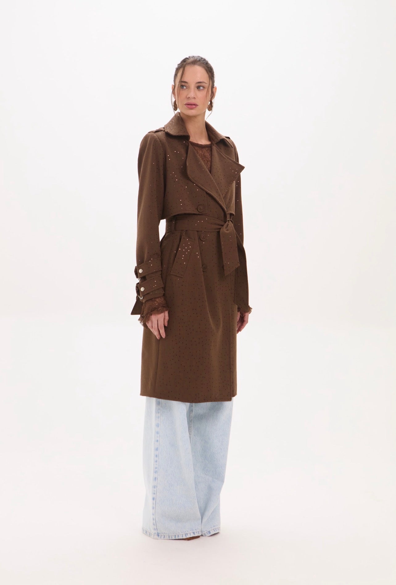 Trench Coat Flora Marron Leblog