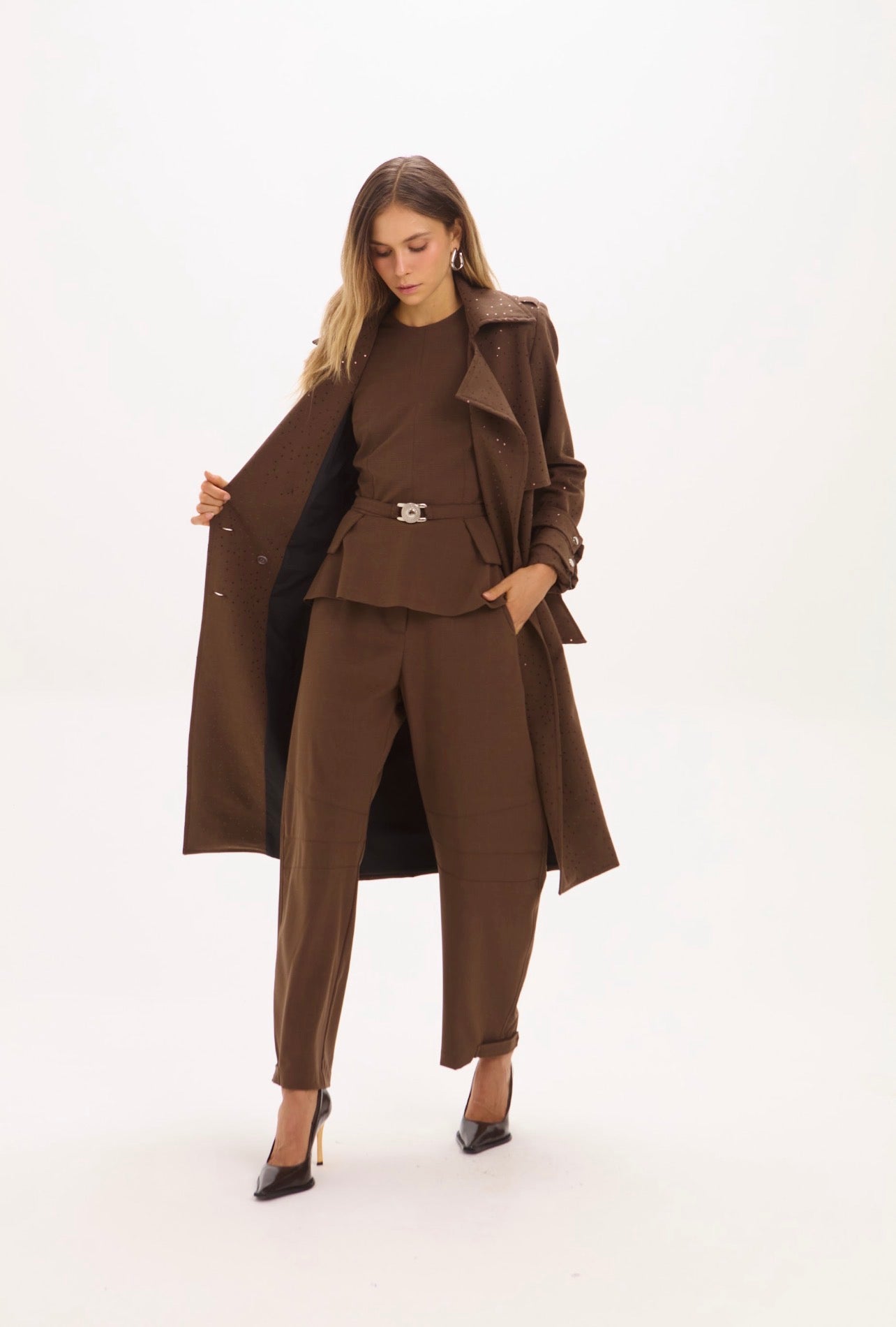Trench Coat Flora Marron Leblog
