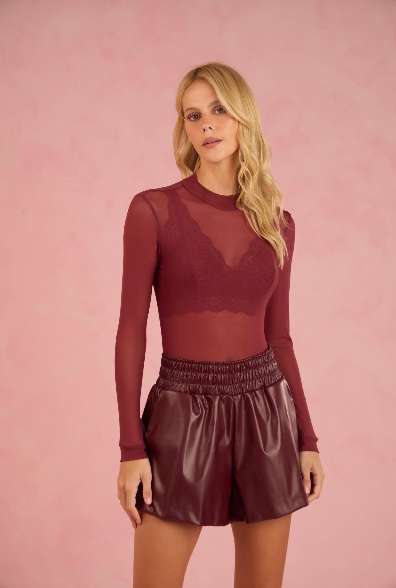 Blusa Mel Burdeo Lasso