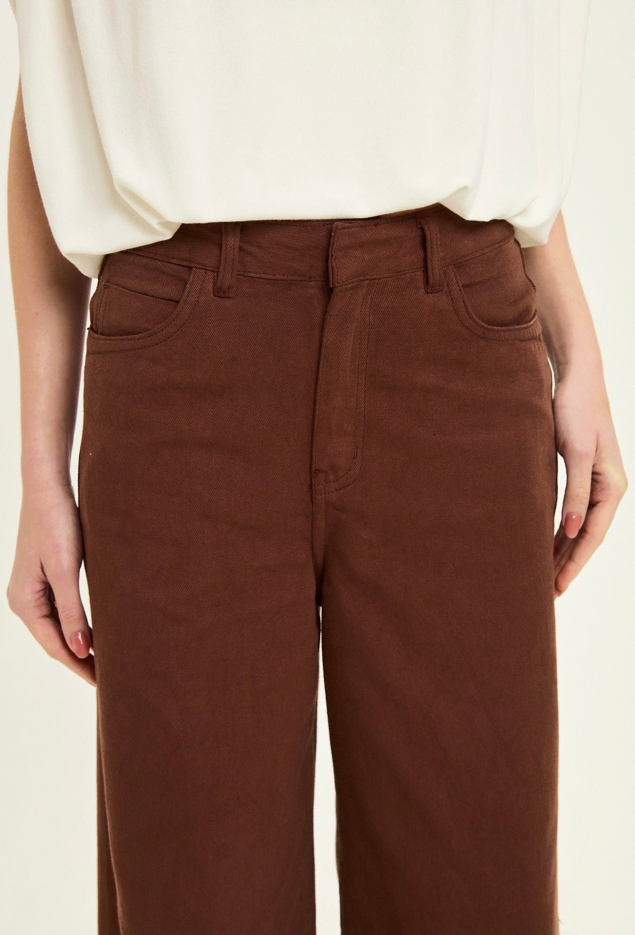 Pantalon Lilian Marron Leblog