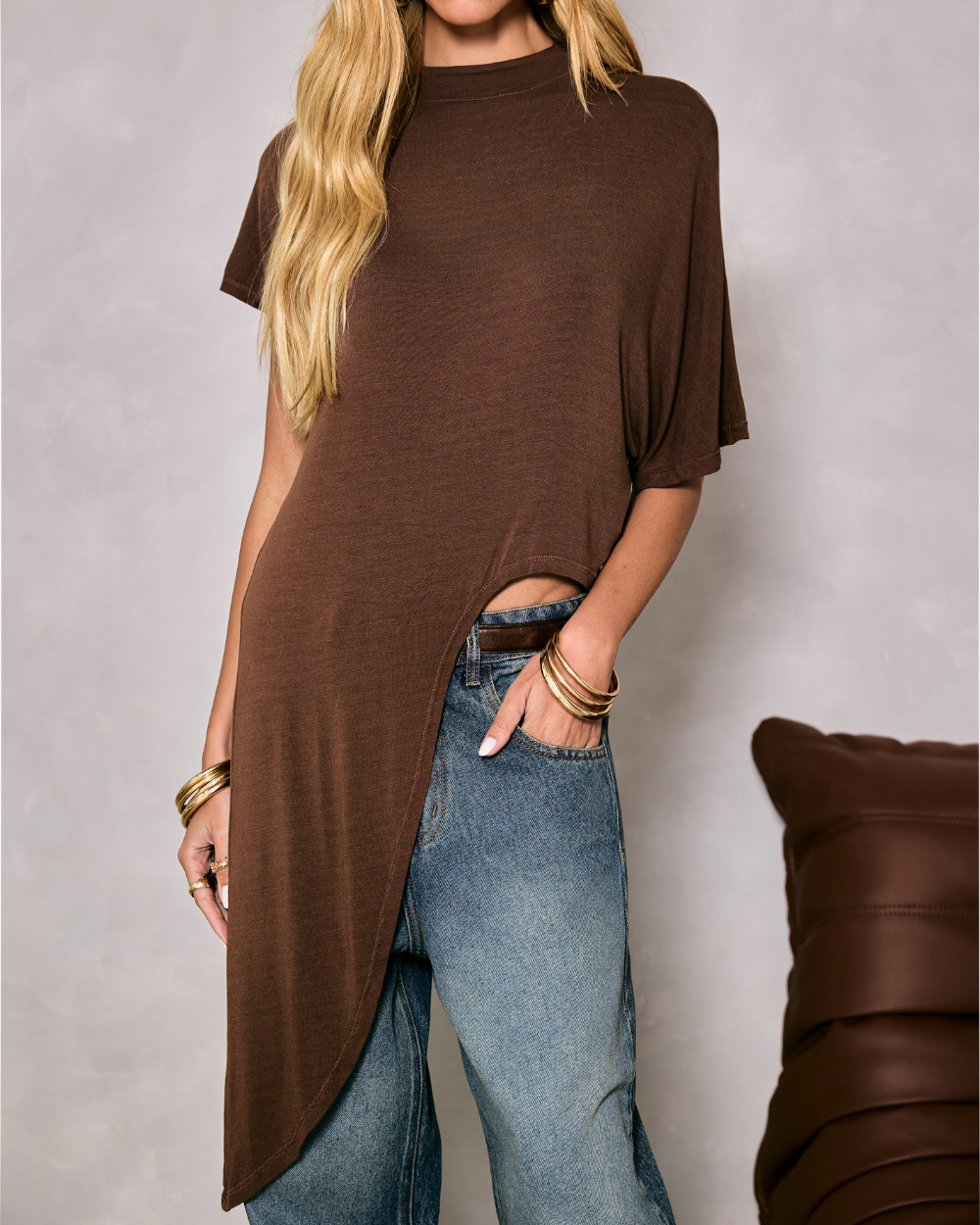 Blusa Asimetrica Muse Cacau