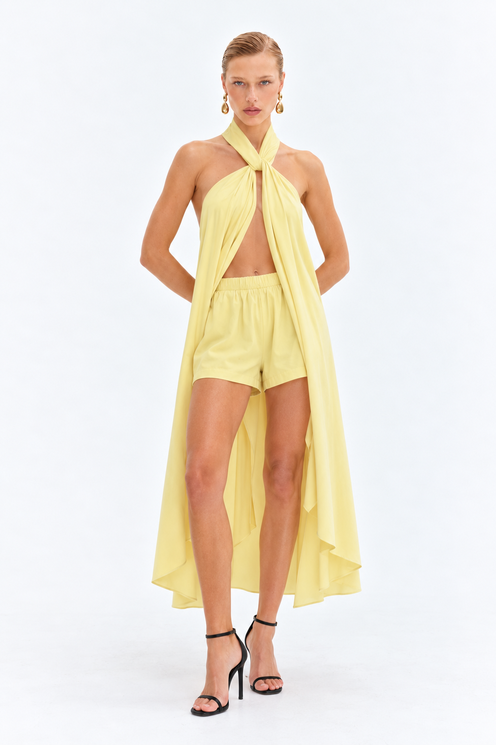 Conj. Túnica y Shorts Amarillo Zen - 11531