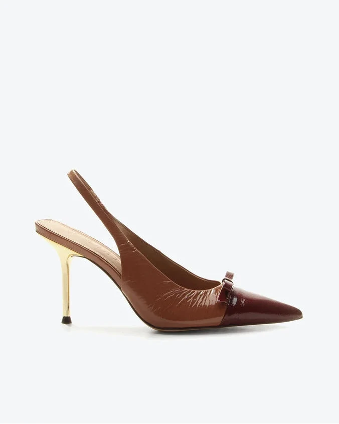 Scarpin Cap Toe Yasmin Marron VZ