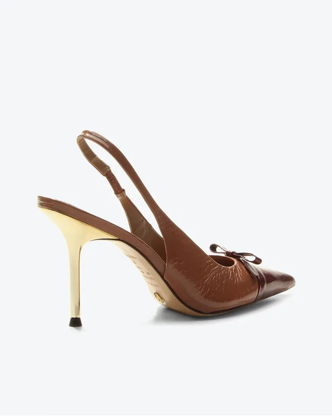 Scarpin Cap Toe Yasmin Marron VZ