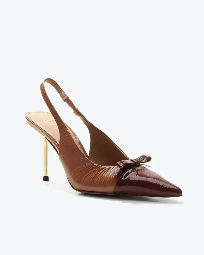 Scarpin Cap Toe Yasmin Marron VZ