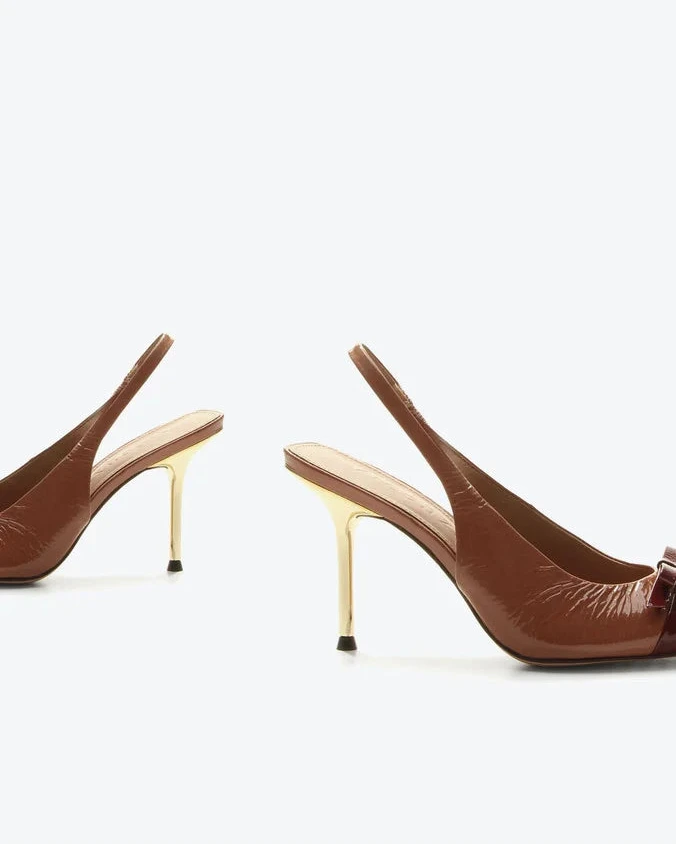 Scarpin Cap Toe Yasmin Marron VZ