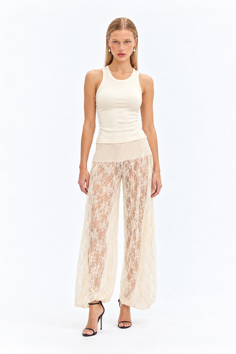 Pantalon Encaje Beige TIG