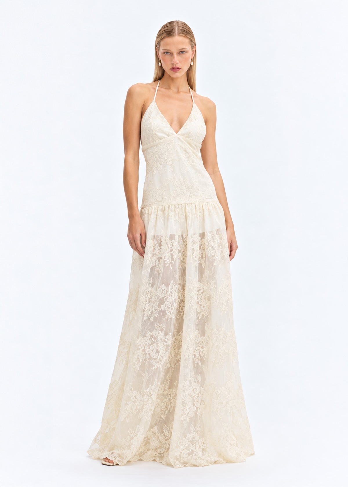 Vestido Encaje Crema Zen - 11595