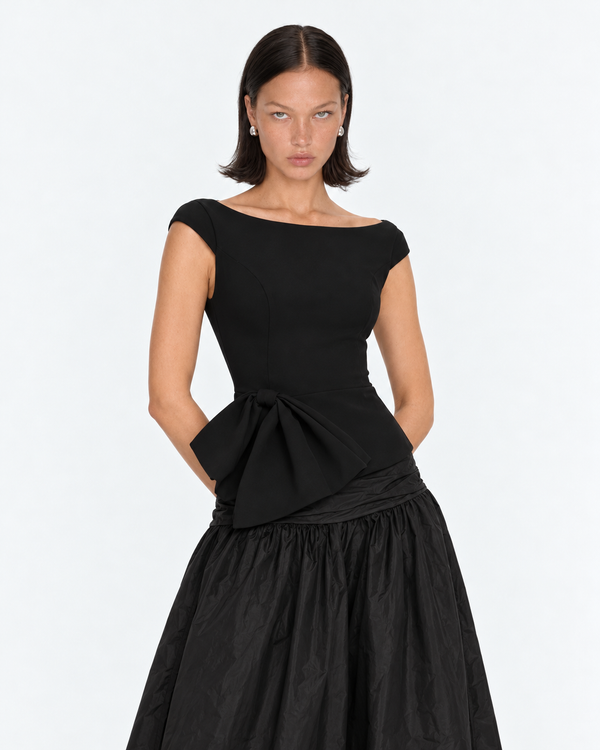 Blusa Manoela Lazo Negra Leblog