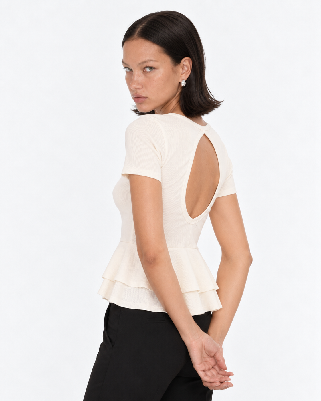 Blusa Peplum Simone Off Lasso