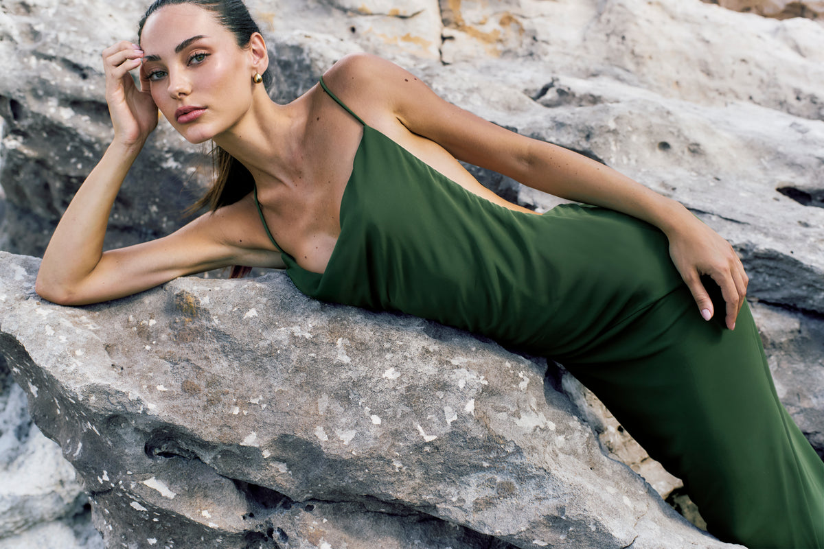 Vestido Isalye Verde Oasis